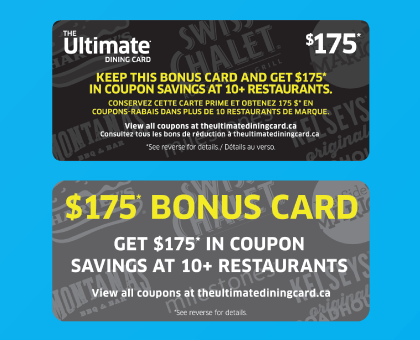 The Ultimate Dining Card 1000 Canadian Restaurants